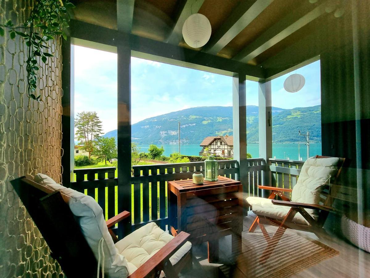 Strandhuesli Directly On Lake Thun Därligen Zewnętrze zdjęcie